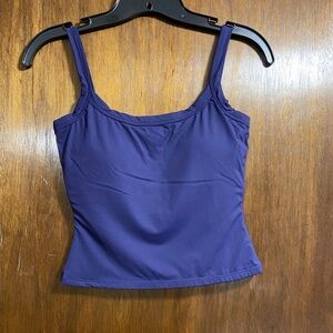 Padded Workout Cami Tank Navy Blue